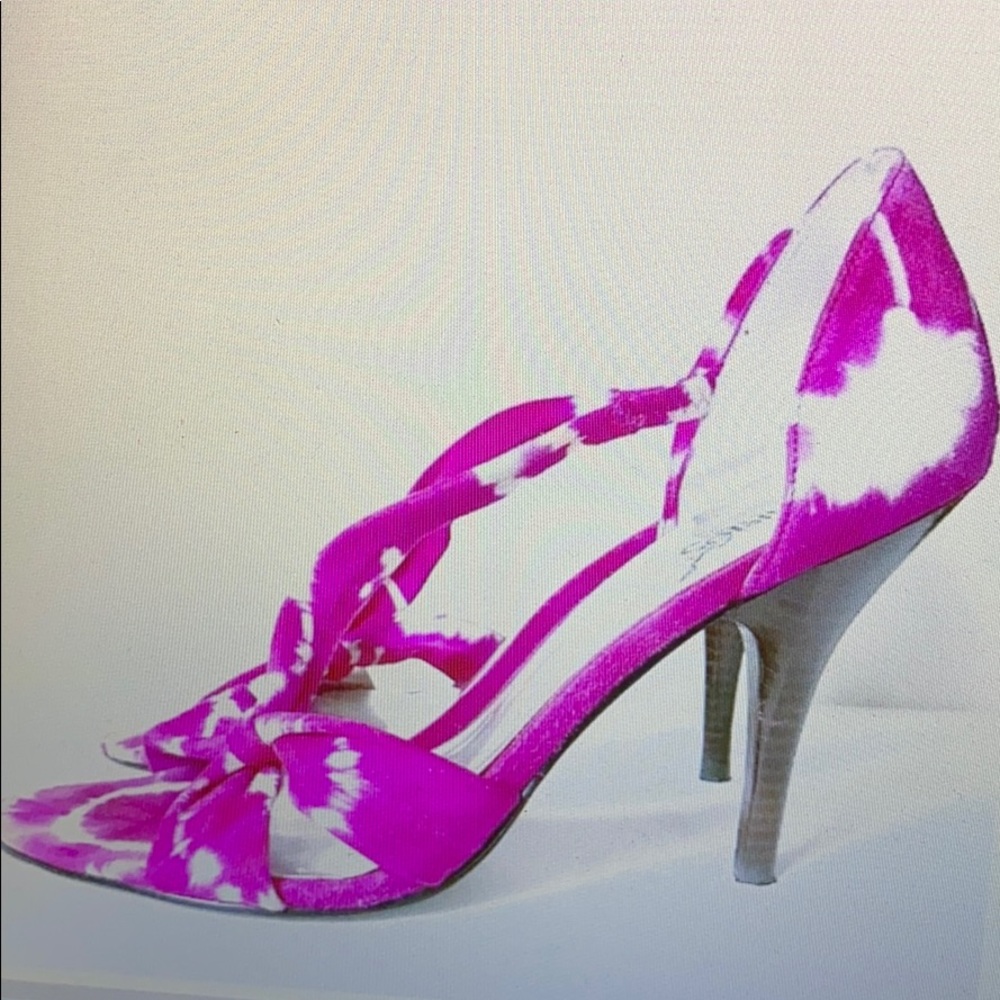Carlos Santana tie die strap oh heels